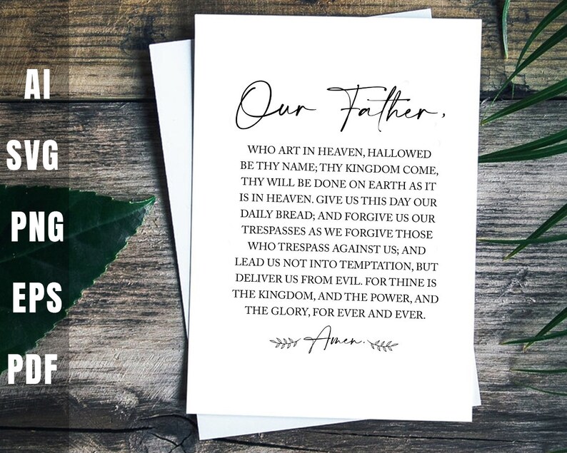 Download Our Father Verse Printable The Lords Prayer Svg Bible Verse Matthew 6 9 13 Wall Art Svg Digital Download Print Sublimation Cut Files Digital Art Collectibles Wearefunnel Com
