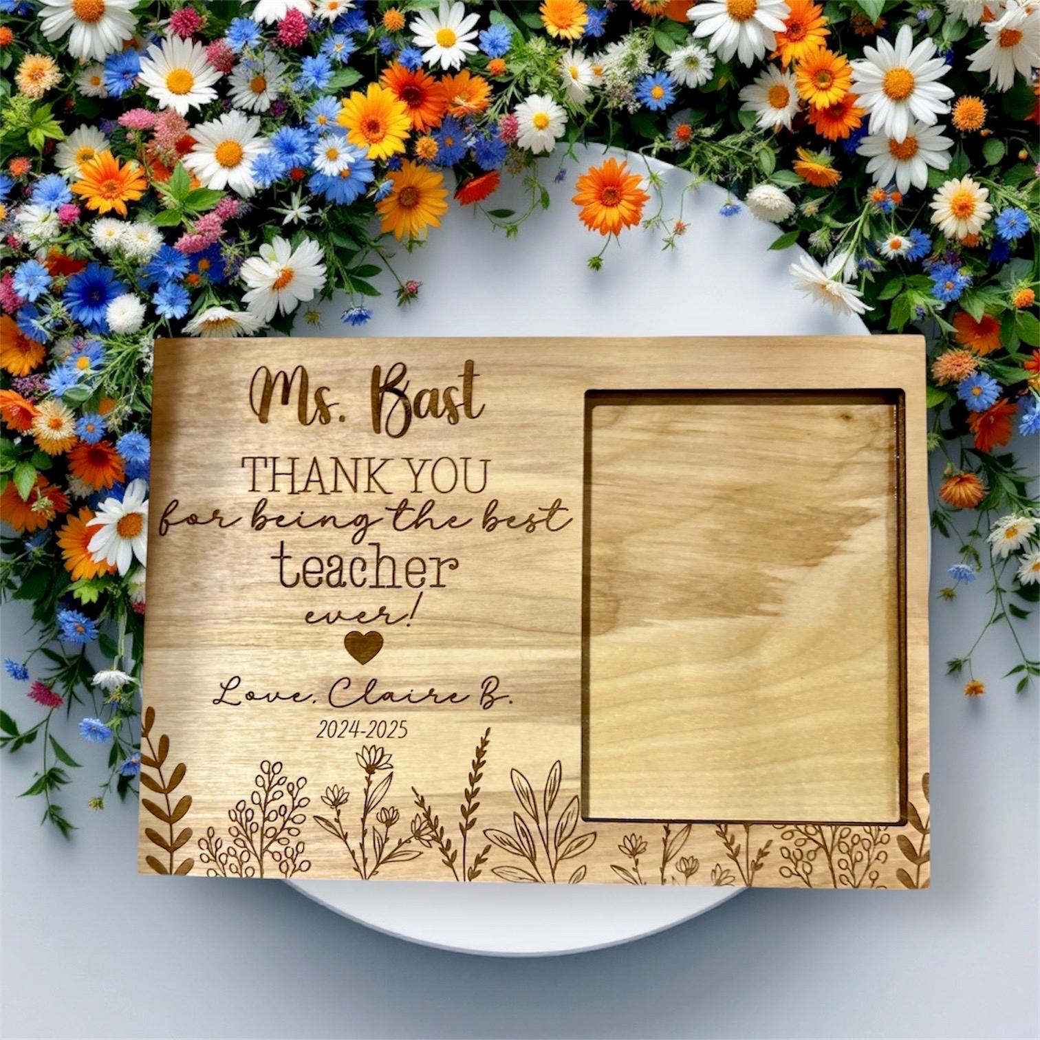 Personalized Teacher Frame | Picture Frame | Teacher Appreciation - Etsy