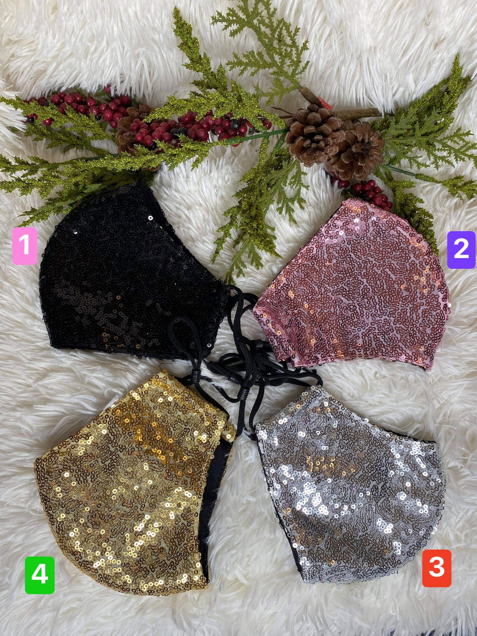 Sparkly Face Mask - Etsy
