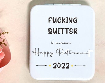 Custom Mirror for Retirement Gift, Funny Retirement Gifts, for Woman Coworker, Gifts for Retiree, Happy Retirement, Friends Retired Gift
