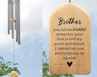Memorial Wind Chime for Brother, Bereavement Gift, Remembrance Gift, Brother Sympathy Wind Chime, Memorial Gifts, Loss of Brother Wind Chime