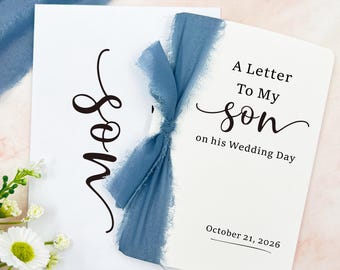 Son Wedding Card Gift from Mom, A Letter to My Son on His Wedding Day