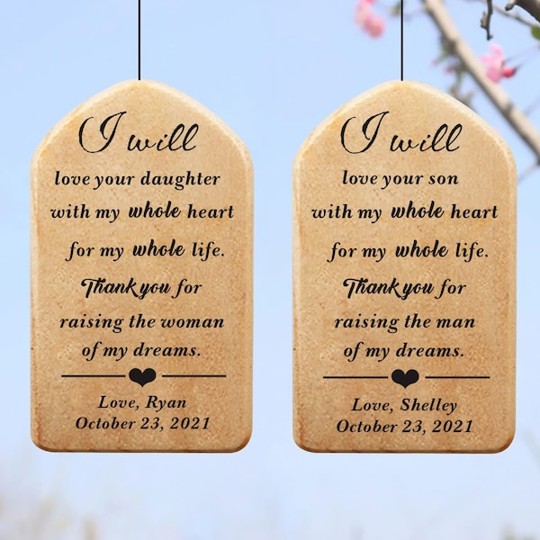Custom Mother in Law Wedding wind Chime, Mother of the Groom, Mother of the Bride Gifts from Groom, MIL Wedding Keepsake from Bride