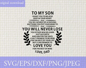 My Son Svg Etsy