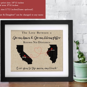 Christmas Gift for Grandma from Granddaughter Long Distance Grandmother Granddaughter Gift Mother Gift Christmas Gift from Daughter Xmas