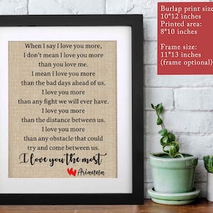 I Love You The Most Valentines Day Gifts for Husband/Wife Anniversary Gifts for Couple, Birthday, Wedding GIft for Him/Her