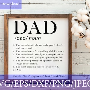 Papa Definition Svg, Vatertag Svg, Vatertagsgeschenk, Papa SVG, Papa Zitat SVG, Papa Holz Zeichen Svg, Papa-Datei für Schaltung
