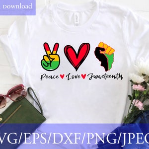 Peace Love Juneteenth Svg Juneteenth Independence Day Black - Etsy
