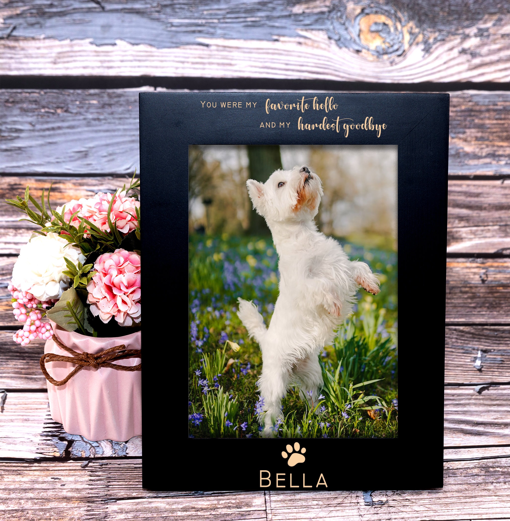 Personalized Pet Memorial Frame Dog Bereavement Gift Loss of - Etsy