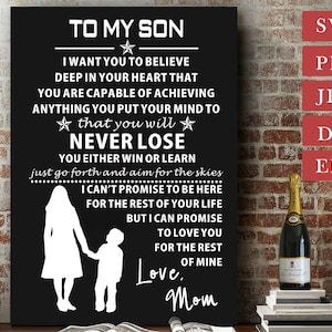 A mio figlio amore mamma Svg, figlio Svg, a mio figlio voglio che tu creda nel profondo del tuo cuore, file digitale per Cricut Silhouette