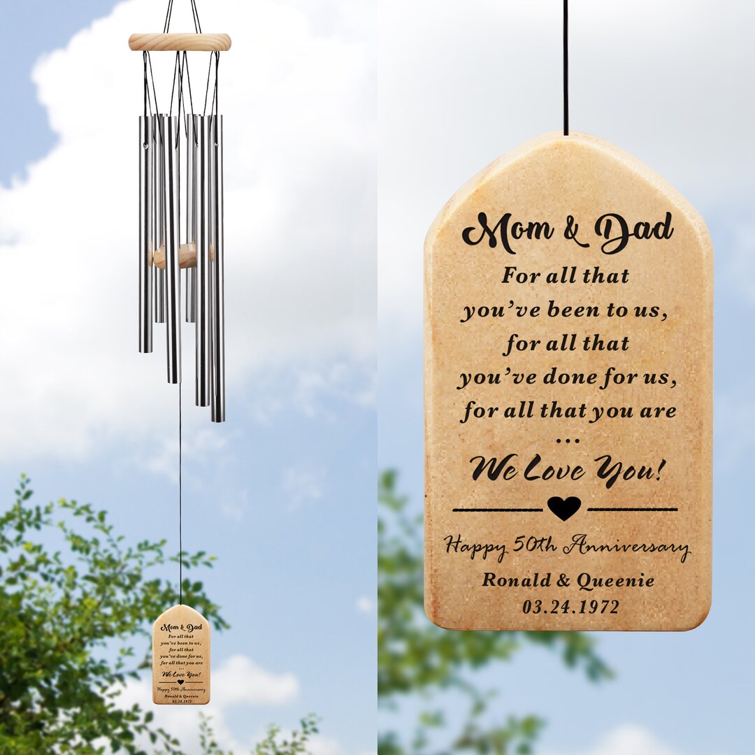 50th Anniversary Wind Chime Parents 50th Wedding Anniversary Etsy
