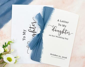 Daughter Wedding Card Gift from Mom, A Letter to My Daughter on Her Wedding Day