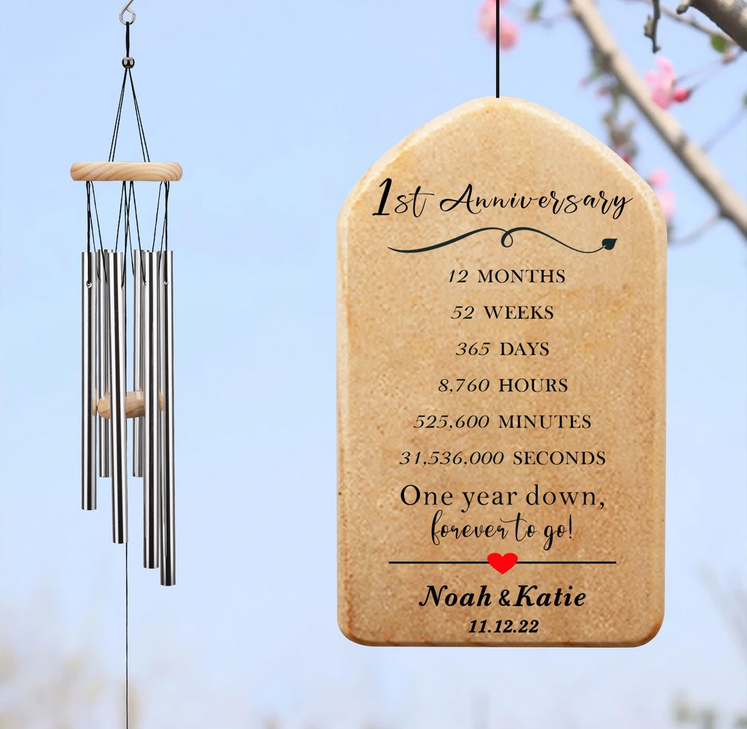 5 Years Anniversary Wind Chime, Happy 5th Anniversary Gift, 5 Years Of Marriage