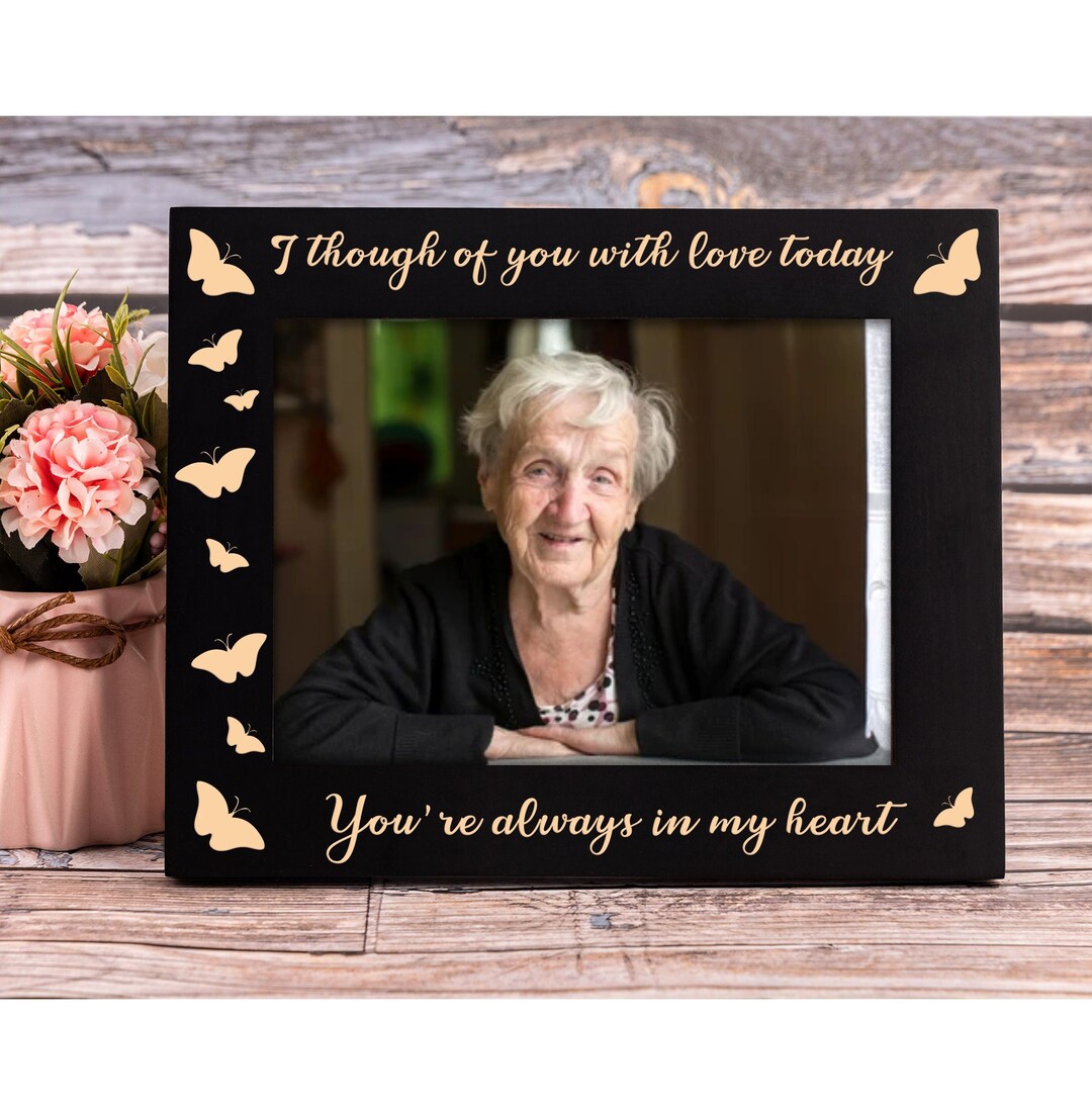 Personalized Memorial Picture Frame I Though of You With Love Today