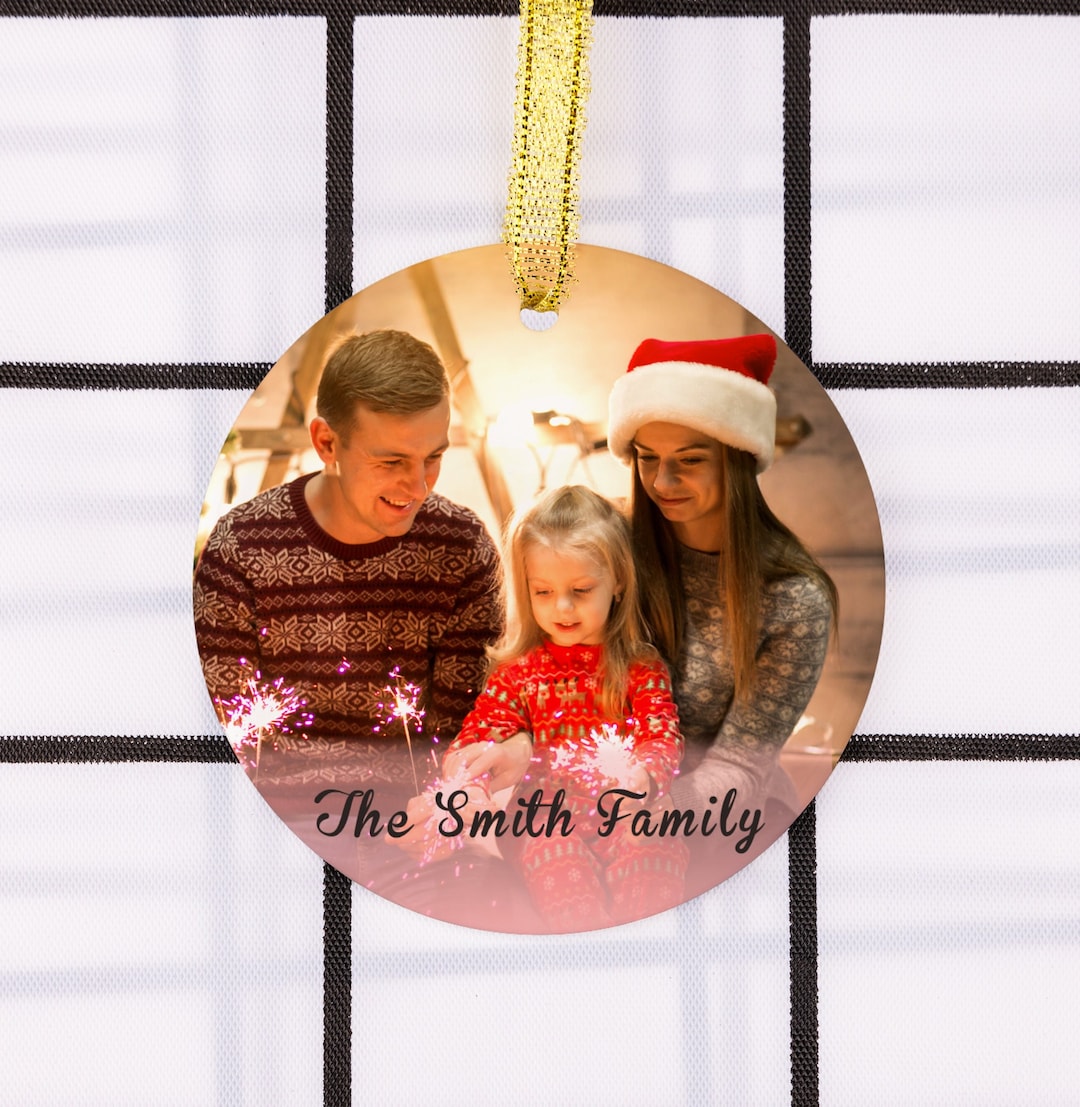 Personalized Family Photo Christmas Ornament, Custom Photo Ornament ...