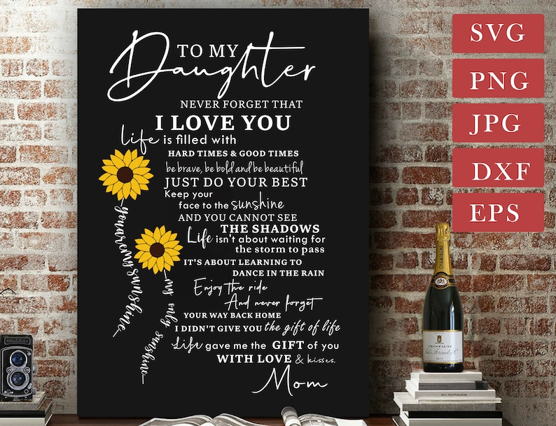 Download Sunflower You Are My Sunshine Svg To My Daughter Never Forget That I Love You Mom Digital File For Cricut Silhouette Sunflower Svg Clip Art Art Collectibles Ladanitrade Com