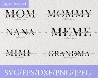 Mom with kid's names Custom SVG, Mother's Day, MOM Shirt, Nana, Grandma svg, png, Personalized with any title and names, svg, png, cut file