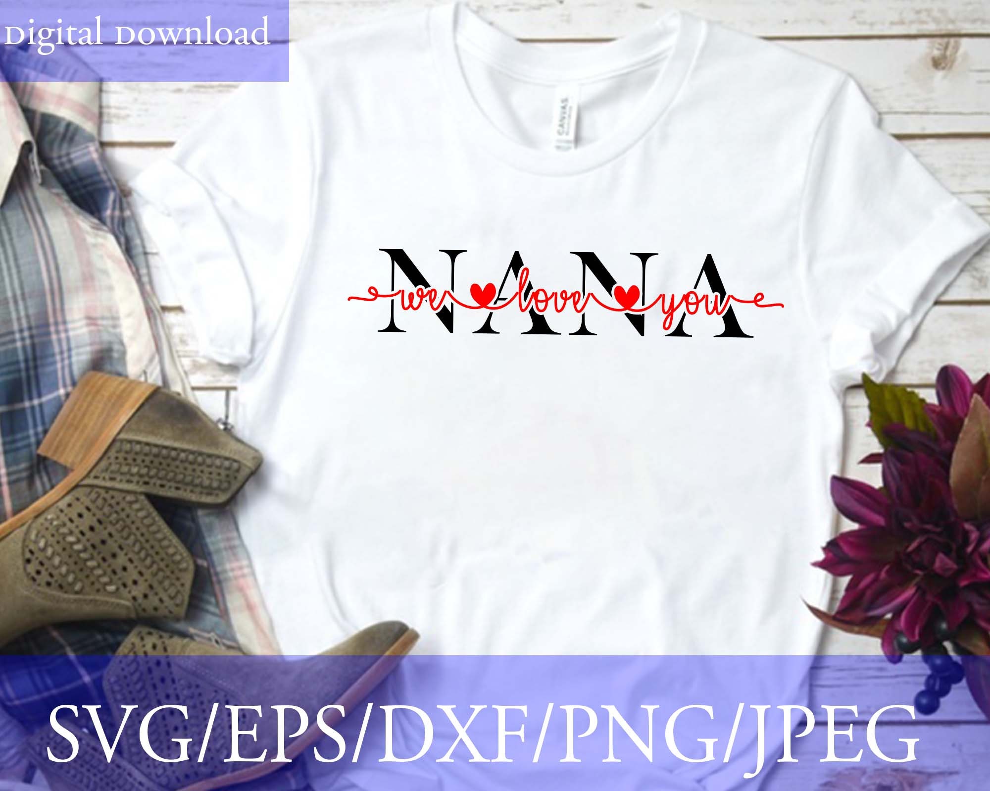 Nana Svg Nana Monogram Svg Nana Split Monogram Svg Mothers | Etsy