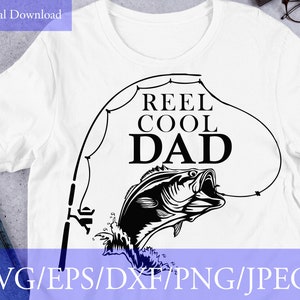 Carrete Cool Papá, Pesca svg, pesca clipart, pescado png, pesca lindo arte, pesca cricut, lindo svg, archivos cortados SVG, Png