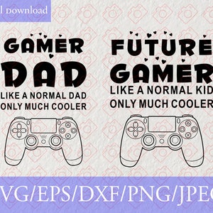Gamer Papa Svg, zukünftige Gamer Svg, Gamer Controller Svg, Papa Svg, Vatertag Svg, Papa und mich Svg, Vater und Sohn passende Shirt Svg