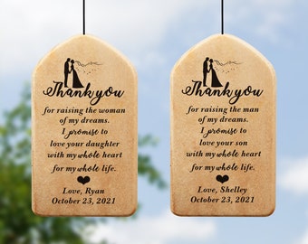 Personalized Wedding wind Chime, Mother of the Groom Gifts from Bride, Mother of the Bride Gifts from Groom, Mother in Law Wedding Gifts
