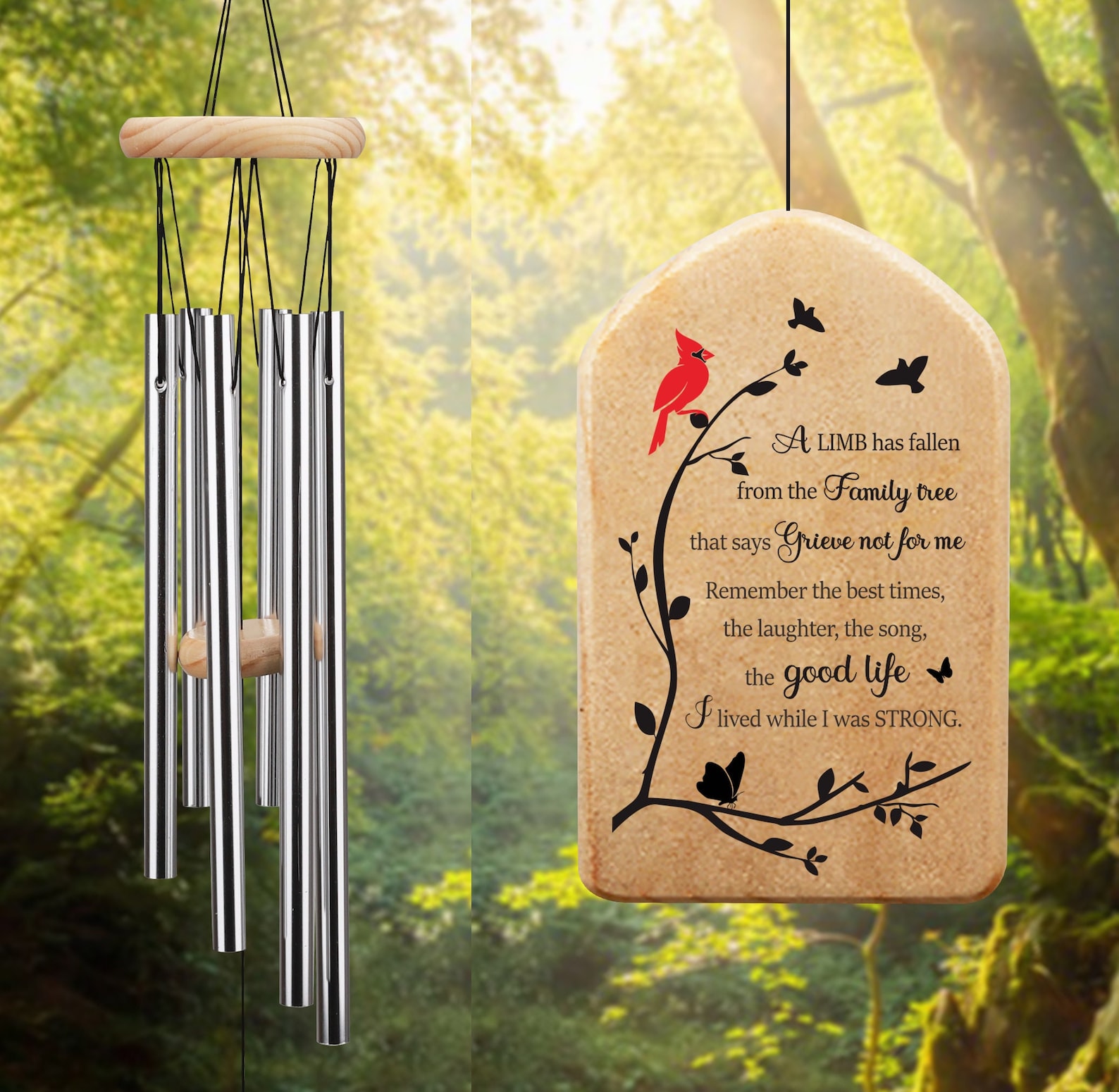 Personalized Memorial Wind Chimes Sympathy Gifts In Memory - 60+ Gift