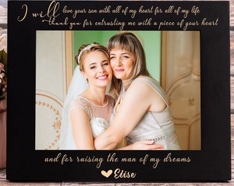 Personalized Mother in Law Picture Frame, Mother of Bride, Mother of Groom Wedding Gift for MIL, Thank Your Gift from Bride, Groom, MIL Gift