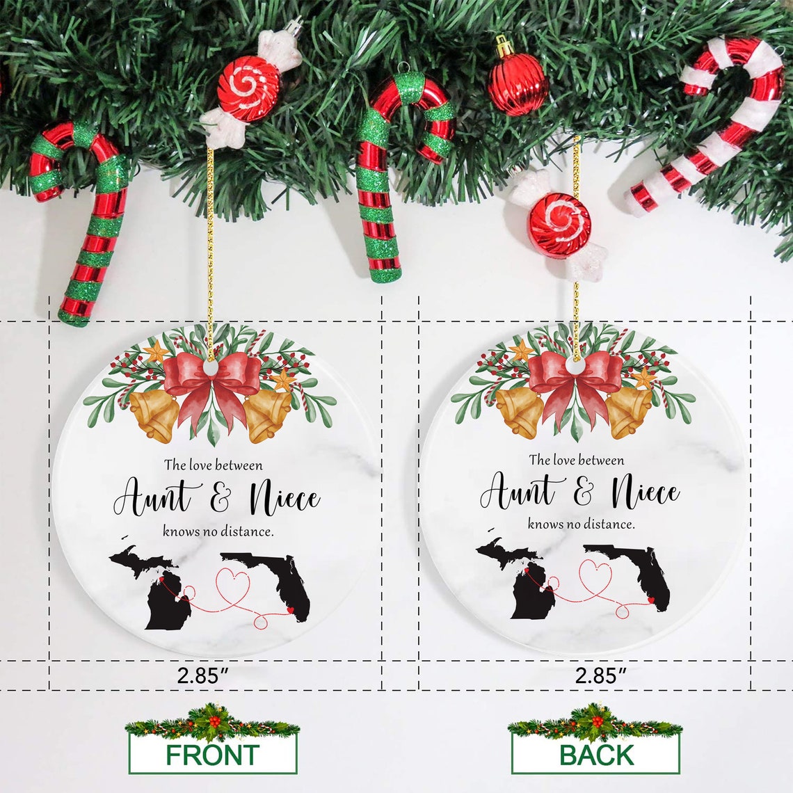 Aunt and Niece Christmas Ornament, Gift for Aunt, Aunt Gift From Niece ...