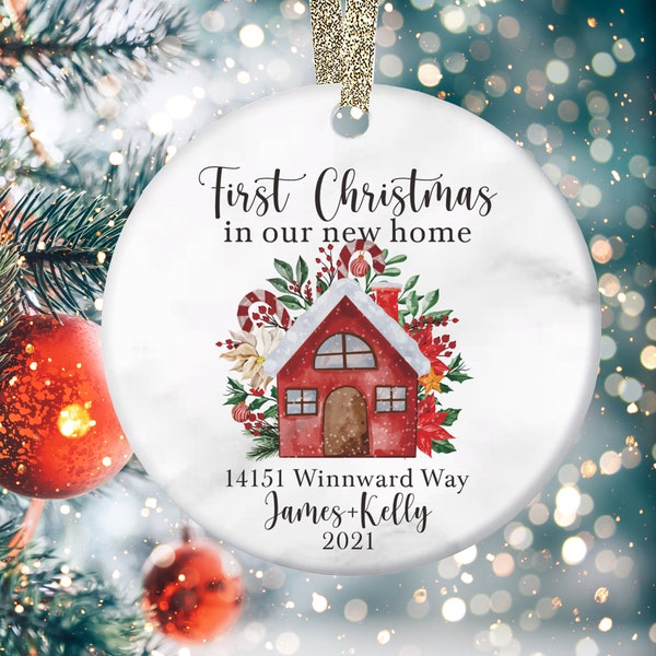 First Christmas in Our New Home Ornament, Personalized New Home Ornament, Our First Home Christmas Ornament, Christmas Keepsake Gift 2024