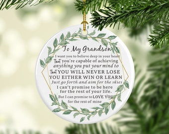 to My Grandson Nymerianoble Grandson Gifts New Christmas Ornaments Home Decor Funny Decorations Graduation Gift Mother Son Wedding Bride Inspirational Ornament to My Grandson Nymerianoble Grandson Gifts New Christmas Ornaments Home Decor Funny Decorations Graduation Gift Mother Son Wedding Bride Inspirational Ornament