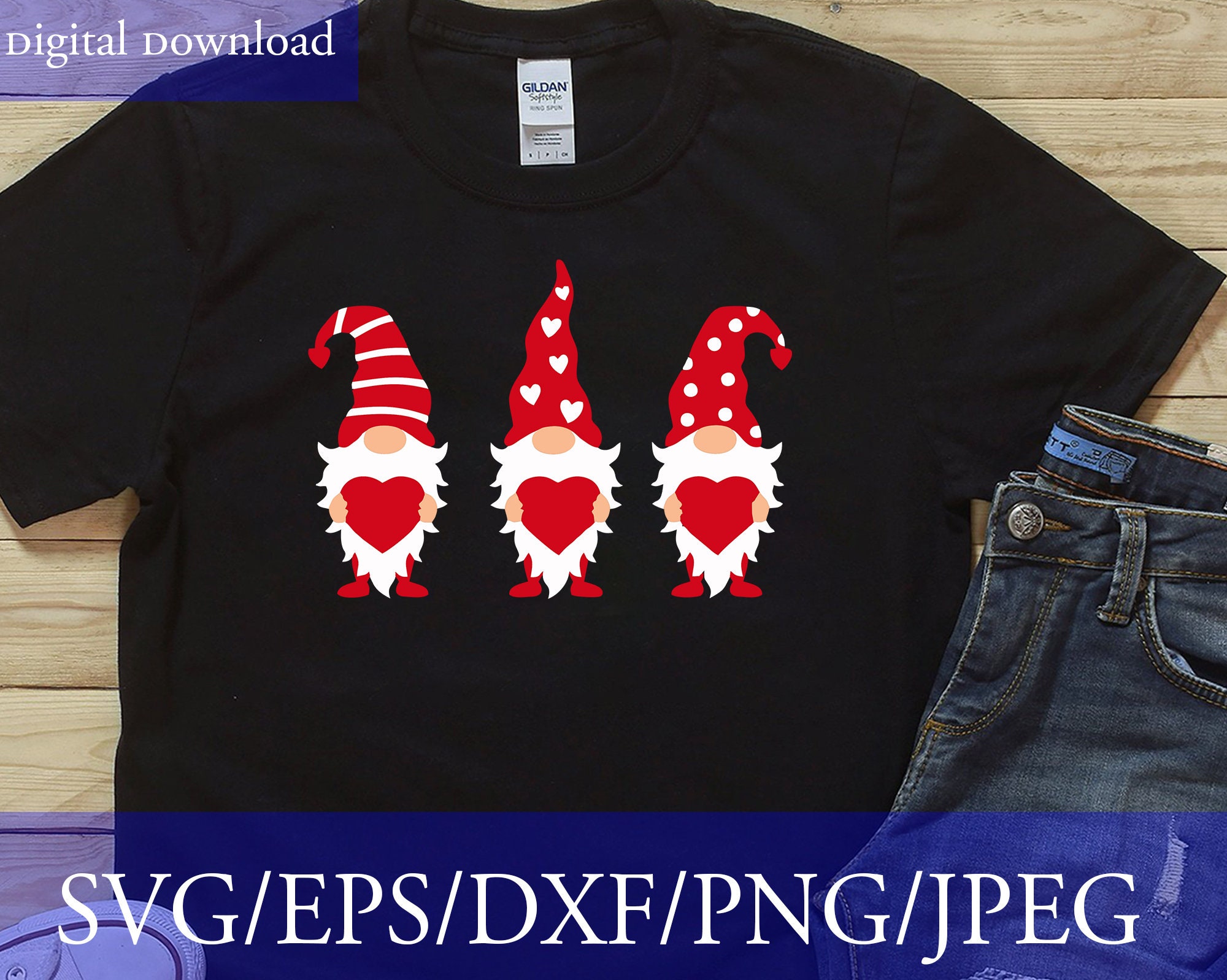 Valentines Day Svg, Three Gnomes Svg, Gnomes Svg, Gnome Svg, Valentine ...