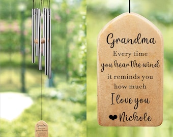 Mother's Day Gifts for Grandma, Grandma Wind Chime, Birthday Gift Mothers Day Gifts for Grandma Nana Gigi, Grandma Gifts from Granddaughter