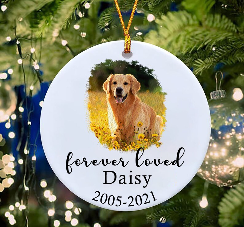 Pet Memorial Photo Ornament Dog Loss Gift Dog Memorial | Etsy