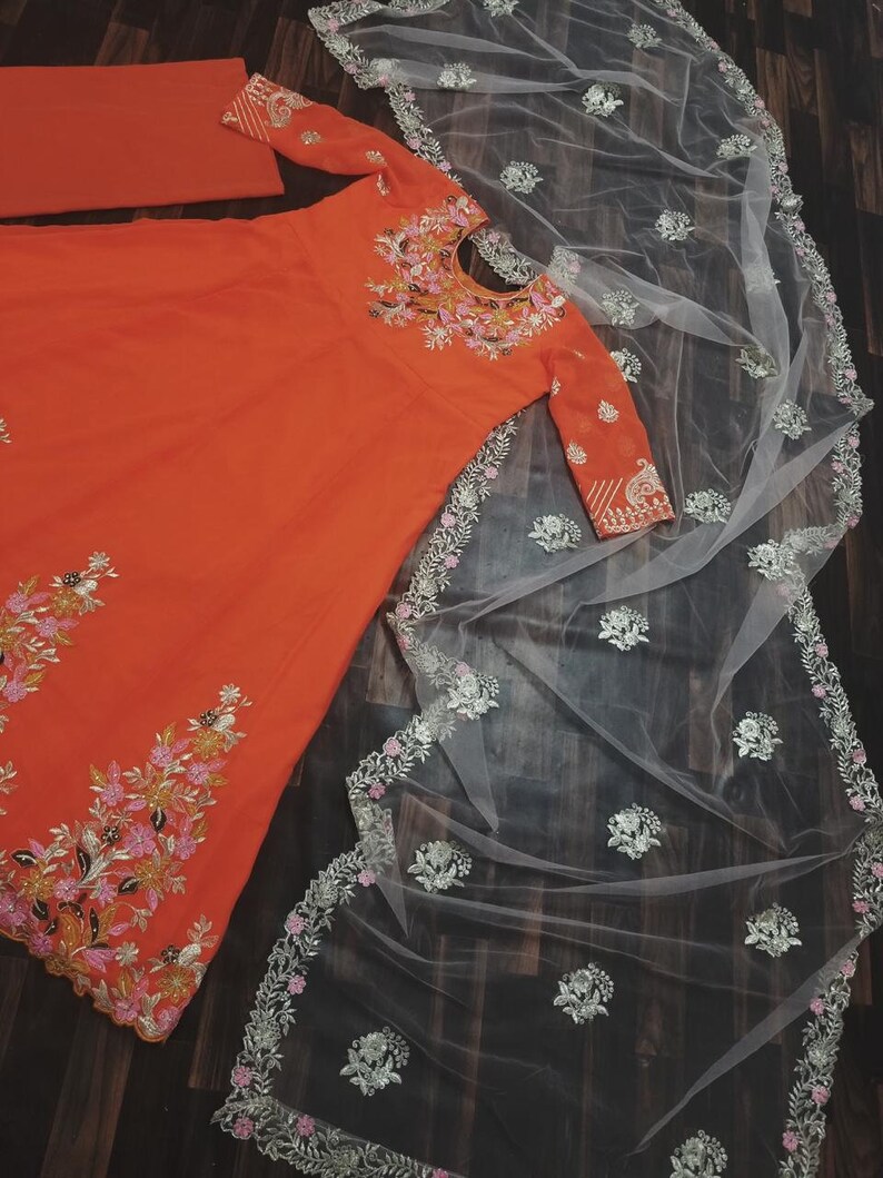 South Indian gown Modern Looking dress gown Bridesmaid gown Traditional gown with fancy dupatta