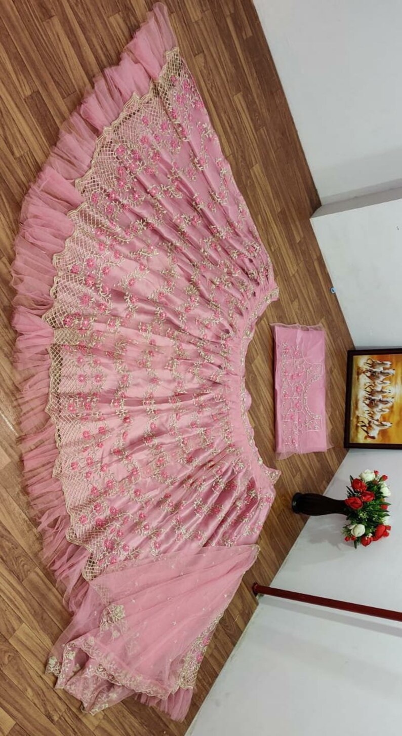 Net Embroidery Work Wedding Lehenga choli Bridesmaids Lehenga Lehengamall Lehenga choli