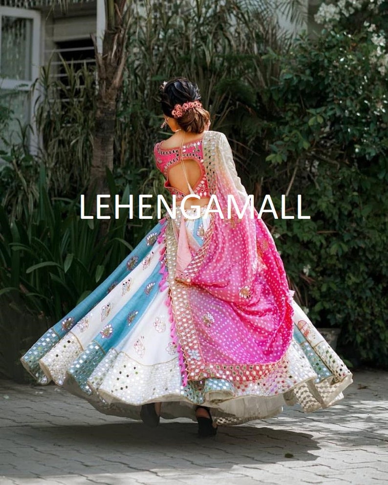 Authentic Wedding Garba Lehenga choli with Mirror Work Wedding Lehenga Lehengamall Lehenga choli