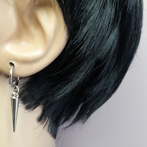 Silber Spike Clip-on Acryl Spike Clip-on kurze Spike Ohrring für Männer für Frauen Männer Spike Clip-on nicht durchbohrt stilvoll für Männer Geschenk für Männer