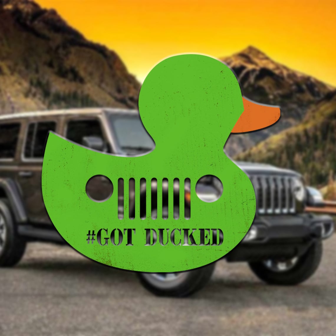 Duck Jeep personalized cut metal sign Duck Duck Jeep Grille Etsy