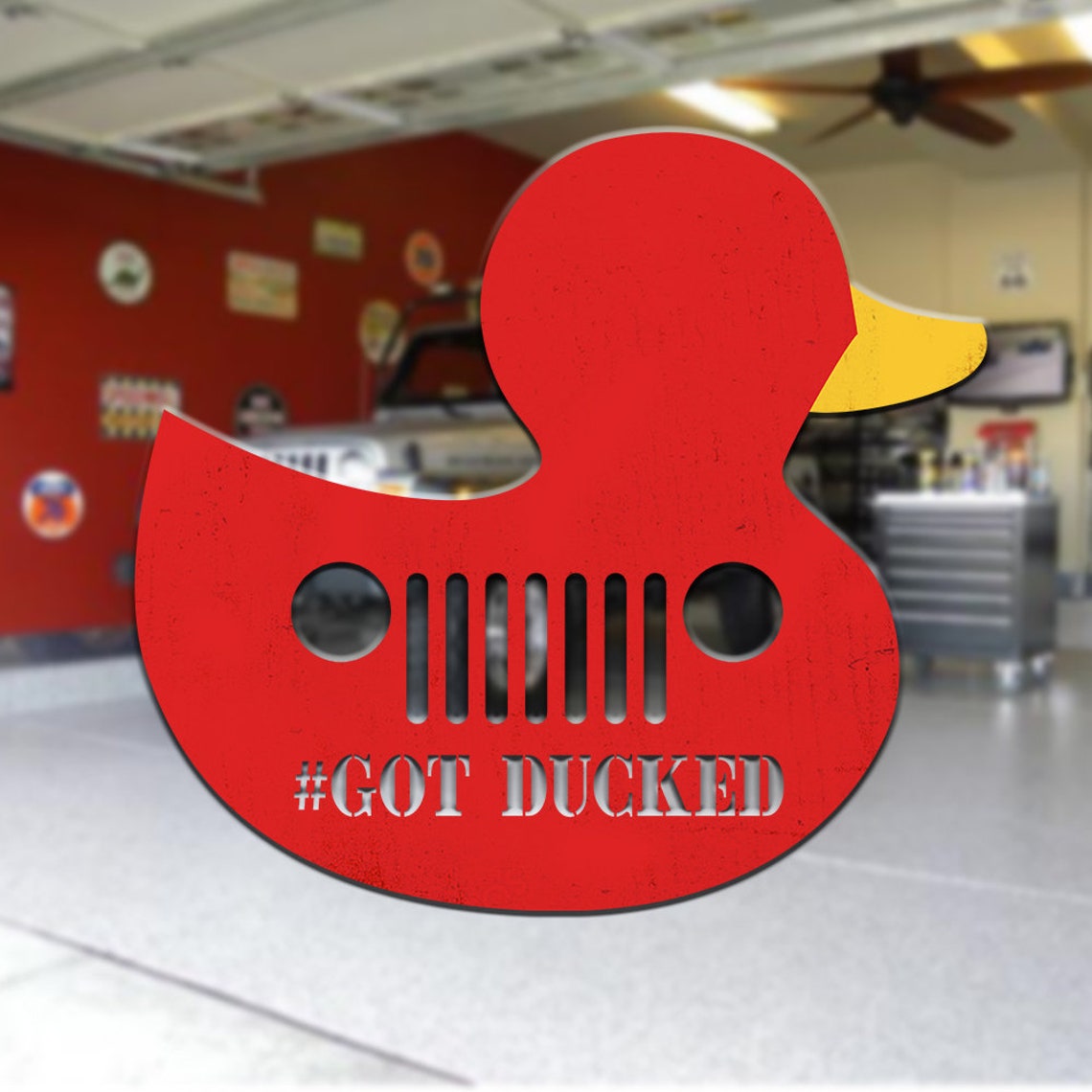 Duck Jeep personalized cut metal sign Duck Duck Jeep Grille Etsy