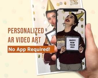 Personalized Augmented Reality Video Art | DIY Augmented Reality | Custom Video Message | Birthday | Anniversary | Special Occasions