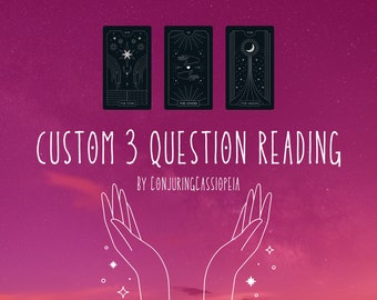 Fully Custom Three Question Tarot Card Reading l You Pick The Deck!