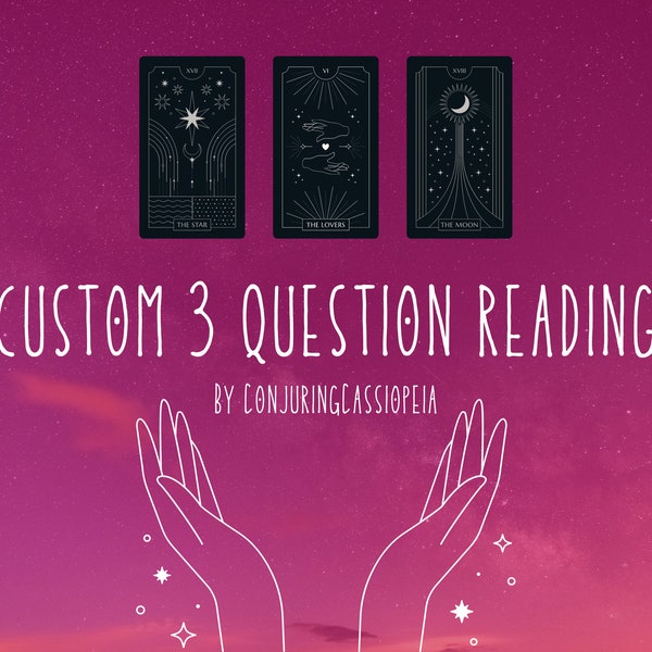 Fully Custom Three Question Tarot Card Reading l You Pick The Deck!