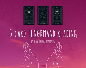 Detailed 5 Card Lenormand Reading - One Question