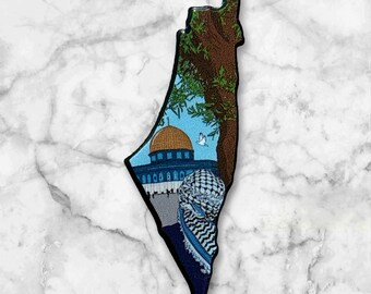 Épingle en émail pour keffieh al-Aqsa PALESTINE (4 x 1,5 cm) | Palestine libre, liberté pour Gaza (pochette papillon en métal) - LIRE LA DESCRIPTION