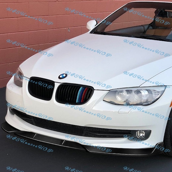 For 2011 2012 2013 BMW 3-series E92/E93 Facelift Model Only Stp-style Real  3K Carbon Fiber Front Bumper Spoiler Lip 