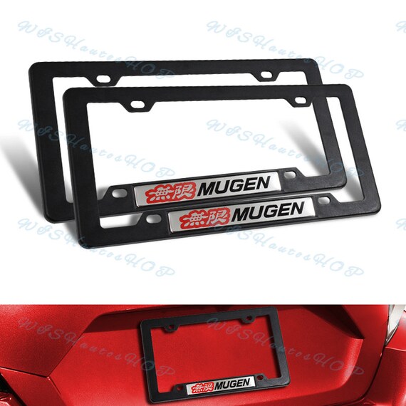 Abs License Plate Frame For Honda Civic Si 2pcs Mugen With Etsy Polska