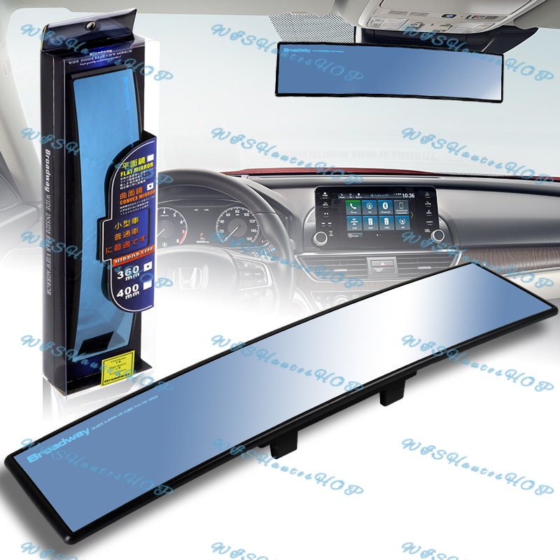 Broadway 270mm Wide Convex Interior Clip Blue Tint Rear View Mirror Universal 4 Broadway 270mm Wide Convex Interior Clip Blue Tint Rear View Mirror Universal 4