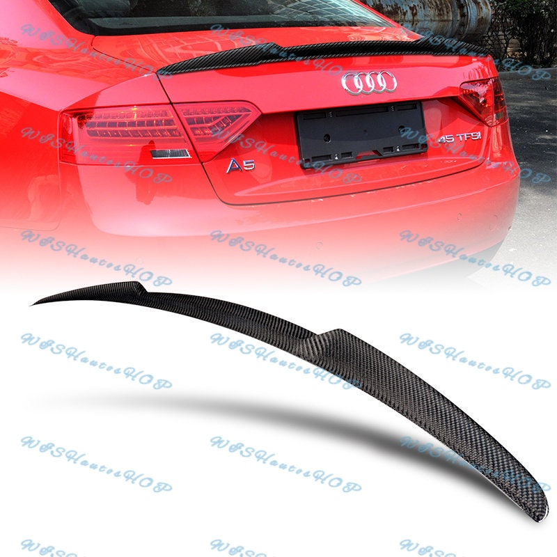 For 2008 2009 2010 2011 2012 2013 2014 2015 2016 Audi A5 Quattro Coupe  V-style Real Carbon Fiber Trunk Spoiler Wing -  Singapore