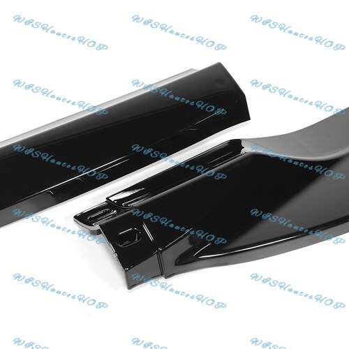 For 2008 2009 2010 2011 Mercedes-Benz C63 shops AMG Sedan Only Painted Glossy Black Front Bumper Splitter Spoiler Lip 3pcs
