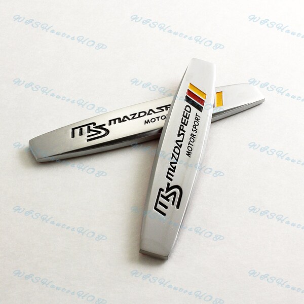 Pair Of 3D Chrome Metal Side Or Rear Fender Emblem Badges For Volvo Cars